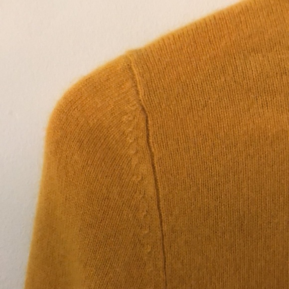 Lord & Taylor Mustard 100% Cashmere Turtleneck - Picture 3 of 5